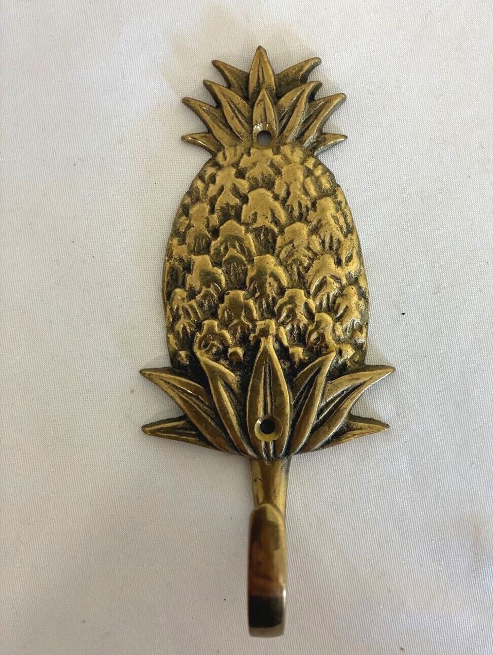 Vintage Solid Brass Pineapple Wall Hook